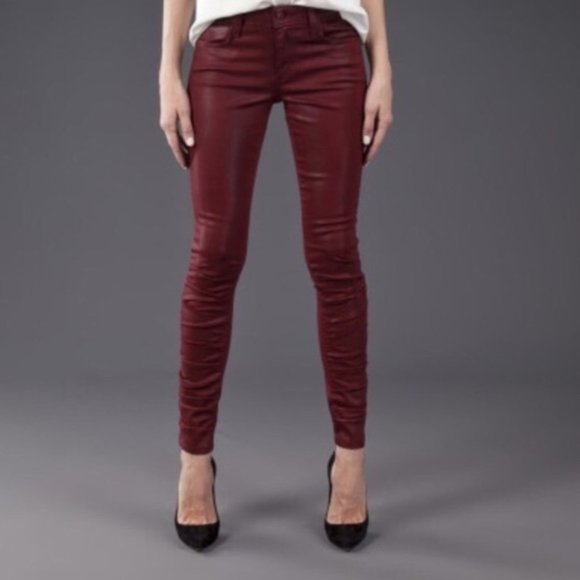 Joe's Jeans Denim - Joe’s Jeans Wine Color High Rise Skinny Ankle
